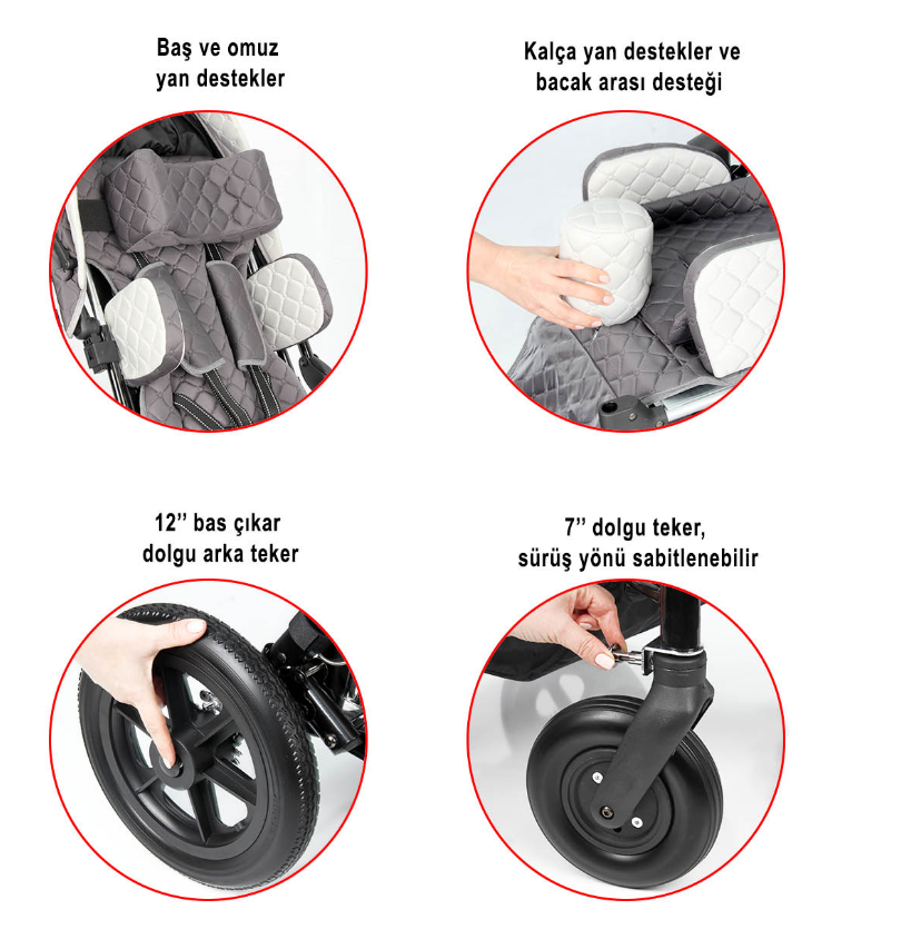 WOLLEX 8001-16 Trıo Cp Engelli Puset Sandalye