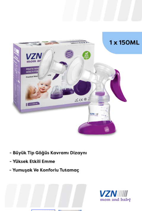 VZN Pratik Manuel Anne Süt Göğüs Pompası